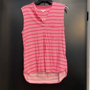 Gap Pink and White Stripe Top.
